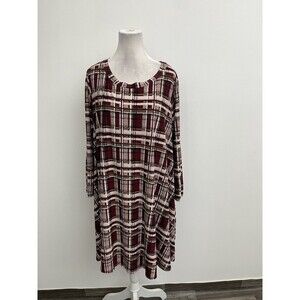Emetla Women’s Casual Shift Tunic Mini Dress Size Plus 3XL With Pockets Pullover